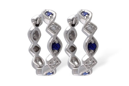 F055-82367: EARRINGS .20 SAPP .25 TGW