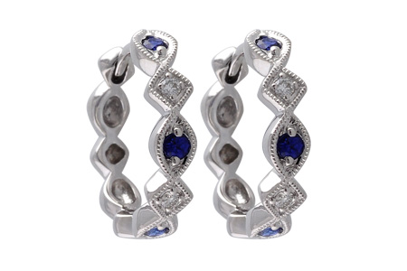 F055-82367: EARRINGS .20 SAPP .25 TGW
