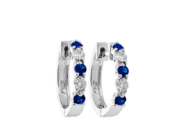 F055-85113: EARRINGS .33 SAPP .52 TGW