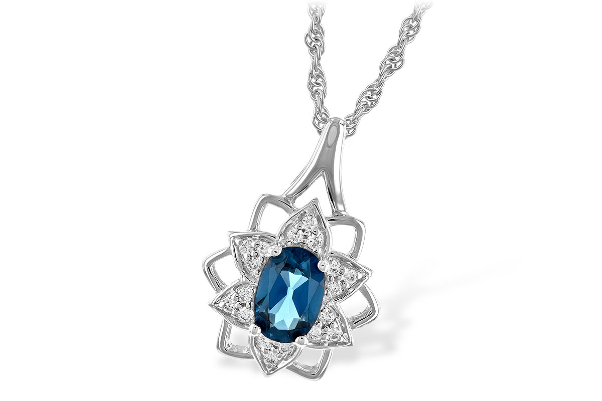 F244-06922: NECK .47 BLUE TOPAZ .56 TGW