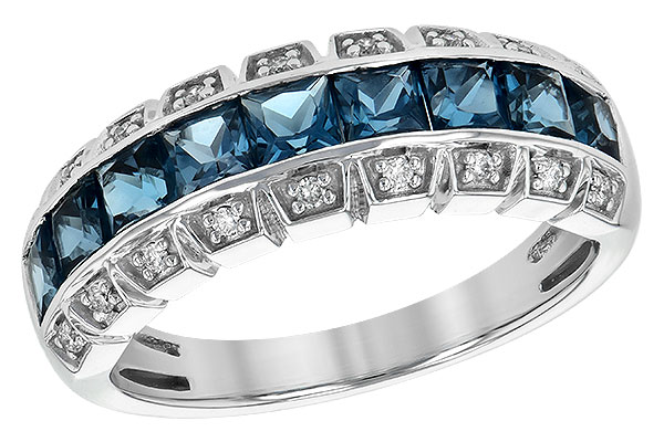 F244-91504: LDS WED RG 1.51 LONDON BLUE TOPAZ 1.60 TGW
