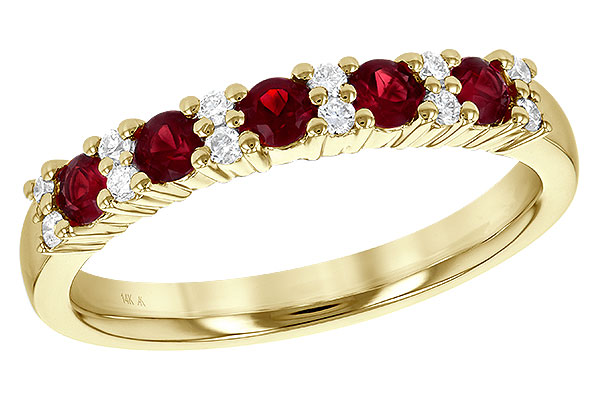 F244-92449: LDS WED RG .44 RUBY .58 TGW