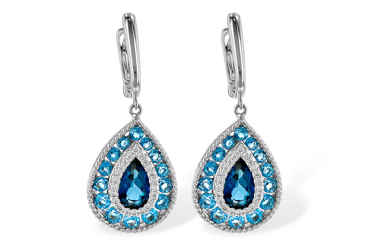 F244-95158: EARR 3.15 TW BLUE TOPAZ 3.32 TGW