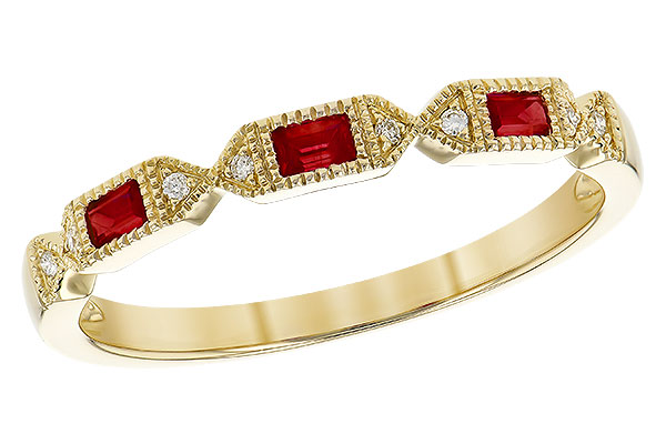 F327-66985: LDS WED RG .12 RUBY .14 TGW