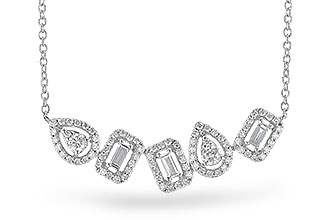 F327-67840: NECK .15 TW BAGUETTES .55 TW (18 INCHES)