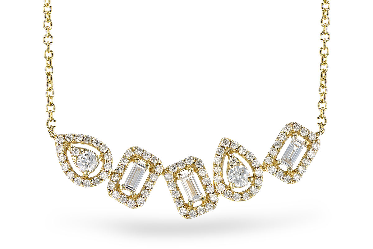 F327-67840: NECK .15 TW BAGUETTES .55 TW (18")