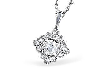 F327-67885: NECKLACE .15 BR .25 TW