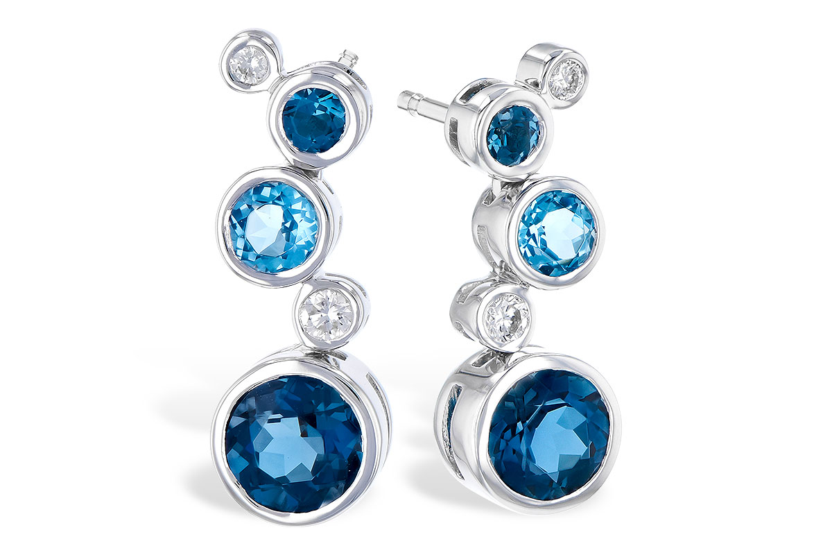 F327-70622: EARR 2.27 BLUE TOPAZ 2.40 TGW