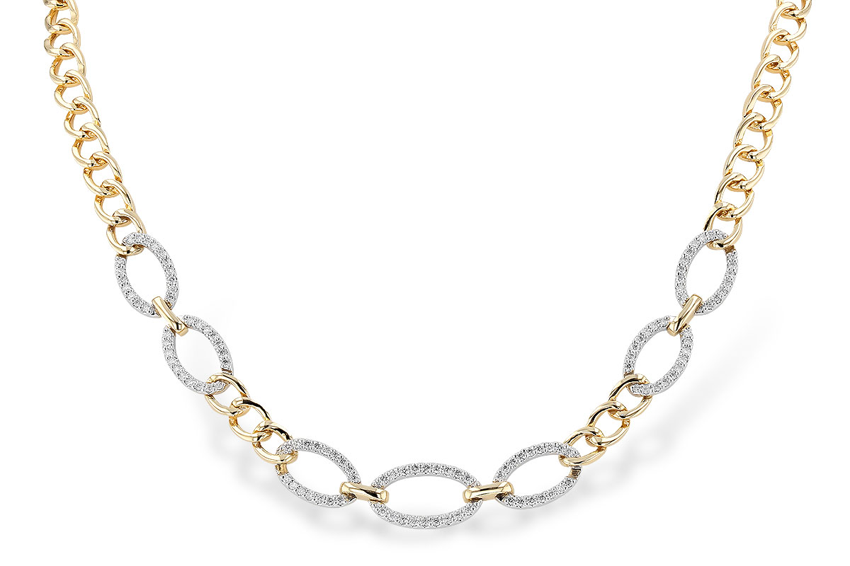 F328-56949: NECKLACE 1.12 TW (17")(INCLUDES BAR LINKS)