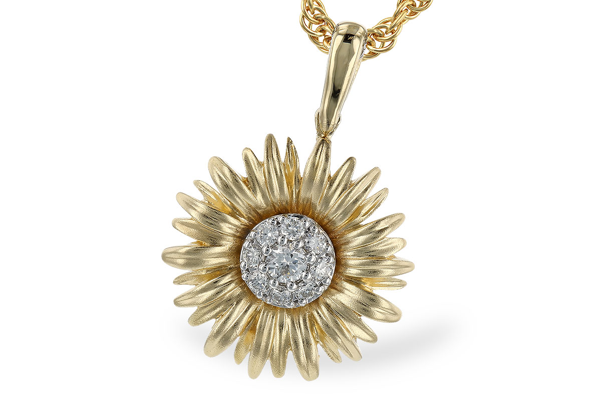 F328-58776: B328-57877 WITH YG PETALS / WG SETTING .10 TW