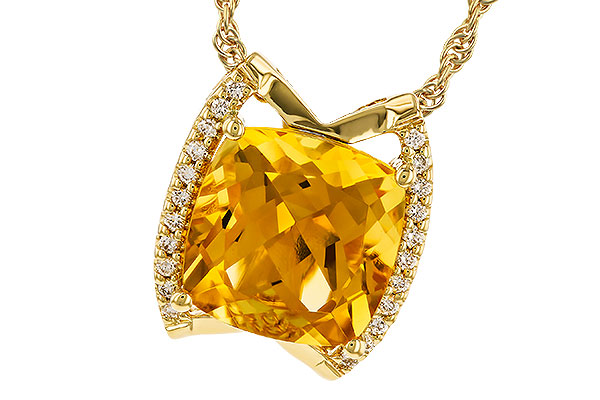 F328-59722: NECKLACE 3.74 CITRINE 3.85 TGW (10MM CIT)