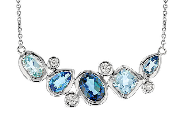F328-60558: NECK 2.57 BLUE TOPAZ TW 2.72 TGW (18")