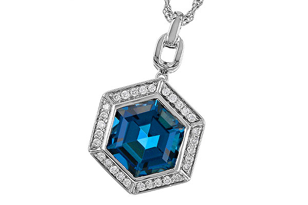 F329-47867: NECK 3.40 LONDON BLUE TOPAZ 3.55 TGW (9MM LBT)