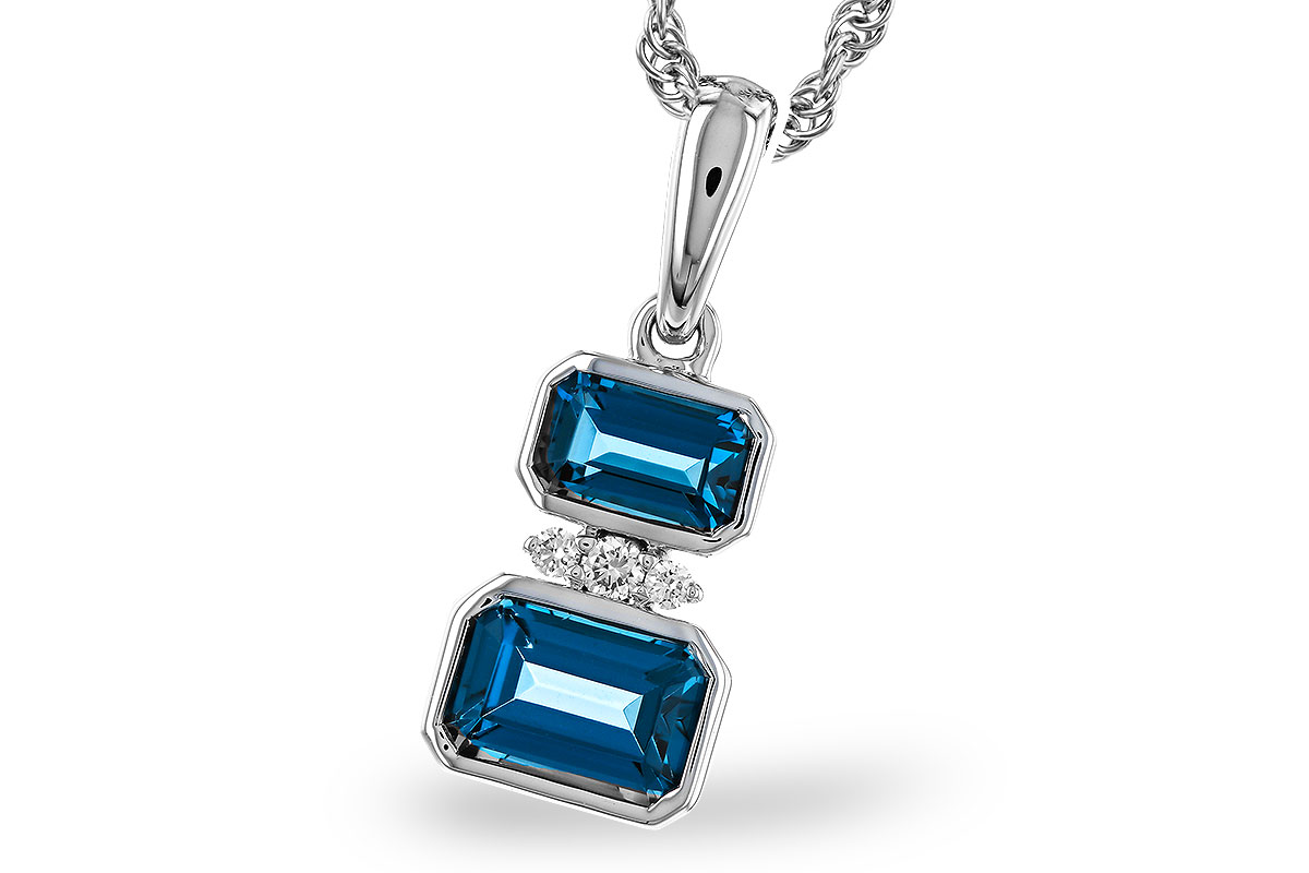 F329-47876: NECK .95 TW LONDON BLUE TOPAZ .98 TGW
