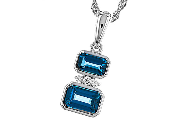 F329-47876: NECK .95 TW LONDON BLUE TOPAZ .98 TGW