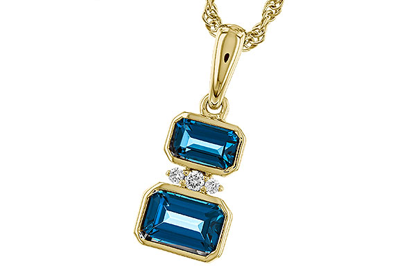 F329-47876: NECK .95 TW LONDON BLUE TOPAZ .98 TGW