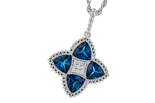 F329-50558: NECKLACE 2.79 LONDON BLUE TOPAZ 2.85 TGW