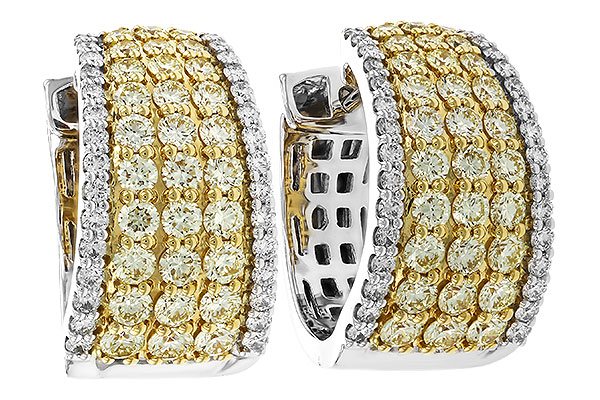 F329-50622: EARRINGS 1.52 YELLOW DIAS 1.96 TW