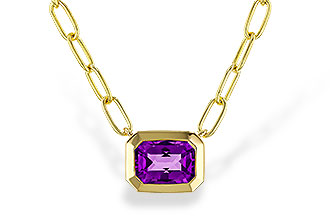 F329-51531: NECKLACE .82 AMETHYST (18")