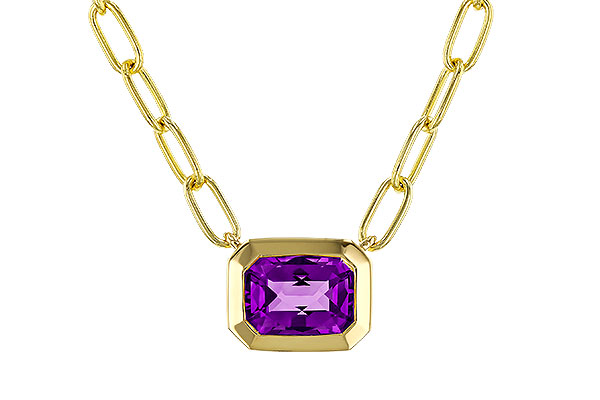 F329-51531: NECKLACE .82 AMETHYST (18")