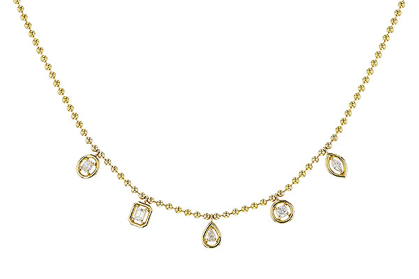F329-53331: NECKLACE .50 TW FANCY CUT DIAS (18")