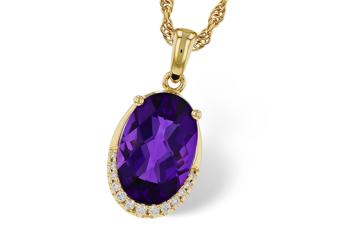 F329-54185: NECKLACE 2.70 AMETHYST 2.76 TGW (12x8MM OV)