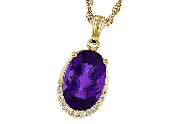 F329-54185: NECKLACE 2.70 AMETHYST 2.76 TGW (12x8MM OV)