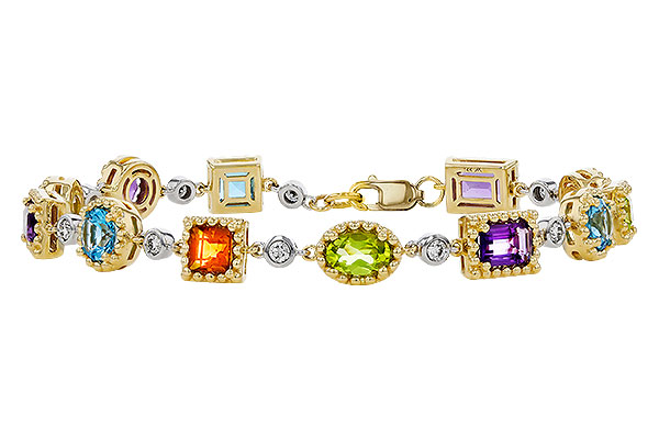 F329-54222: BRACELET 4.63 SEMI-PREC (AMY,BT,CIT,PER) 5.05 TGW