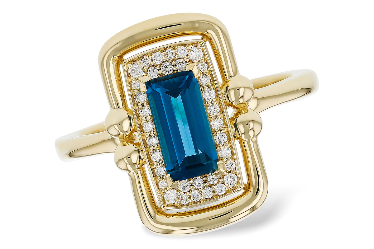 F330-36949: LDS RG .84 LONDON BLUE TOPAZ .96 TGW (8x4MM LBT)