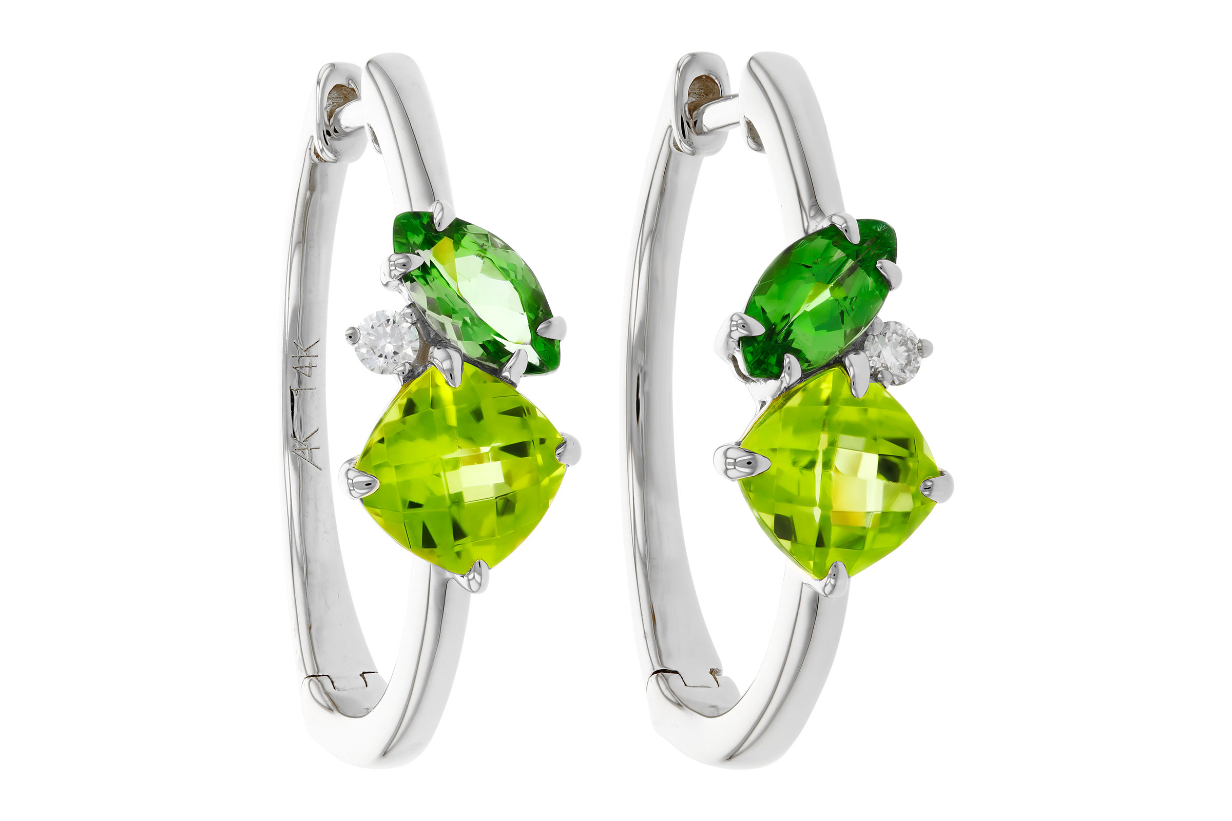 F330-38740: EARRINGS 1.69 TW SEMI-PREC (PER,TSAV) 1.73 TGW