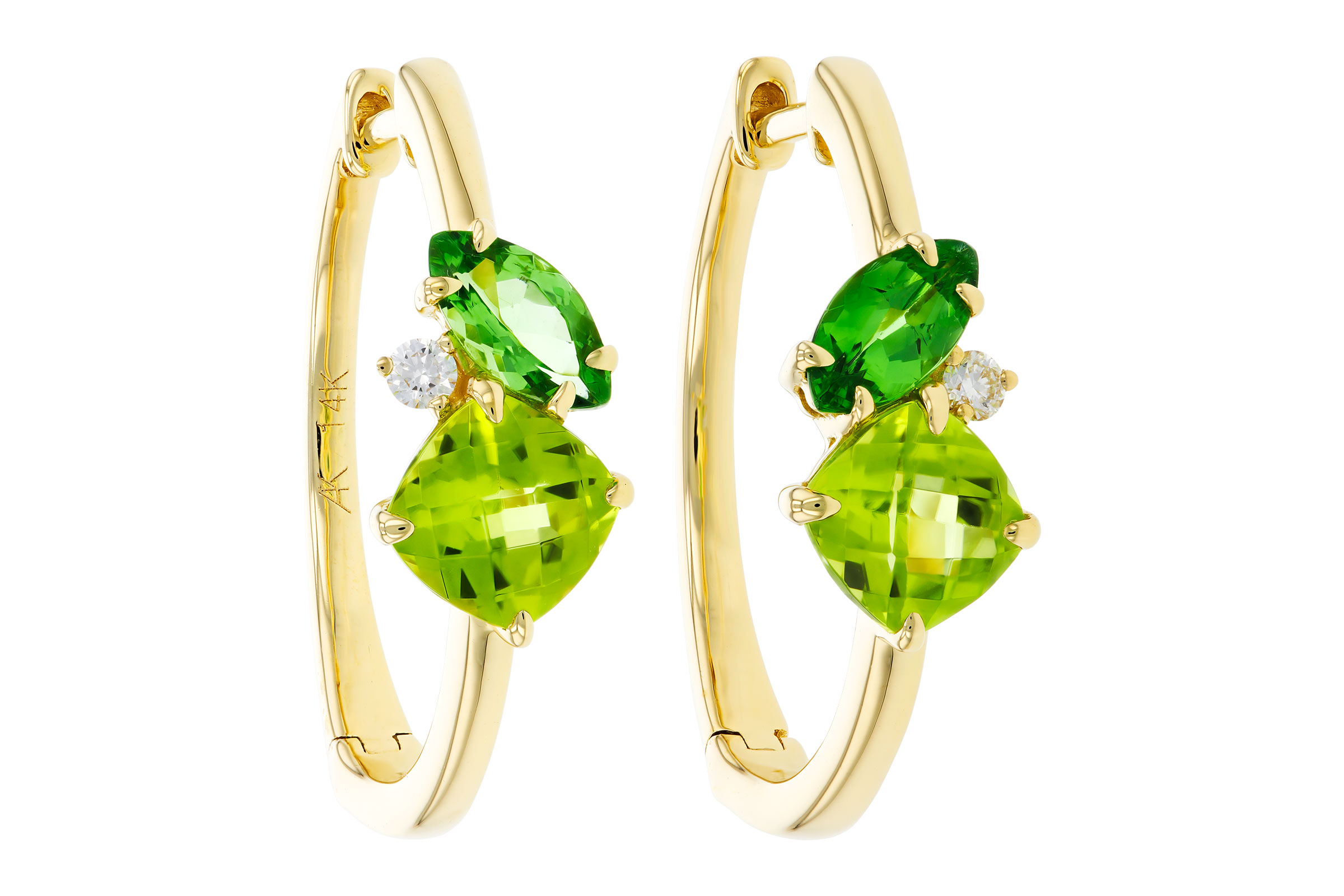 F330-38740: EARRINGS 1.69 TW SEMI-PREC (PER,TSAV) 1.73 TGW