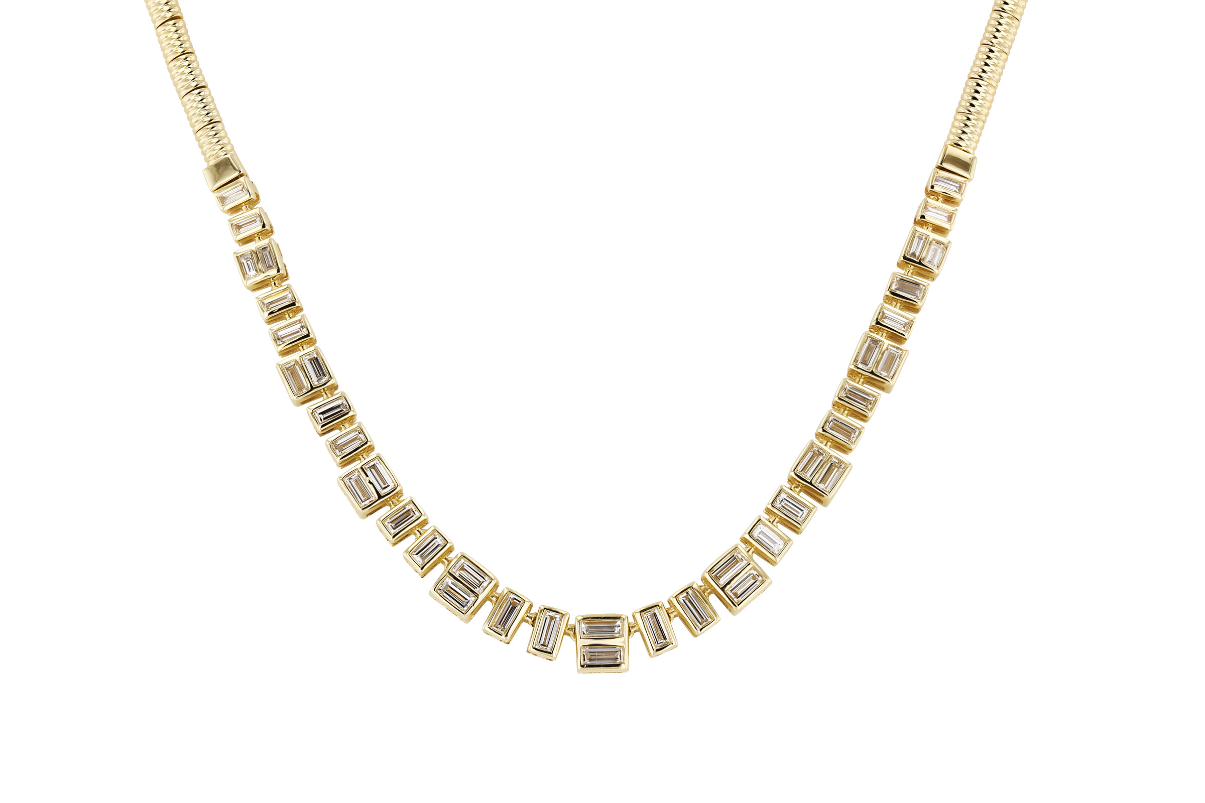 F330-38767: NECKLACE 1.80 TW BAGUETTES (17")