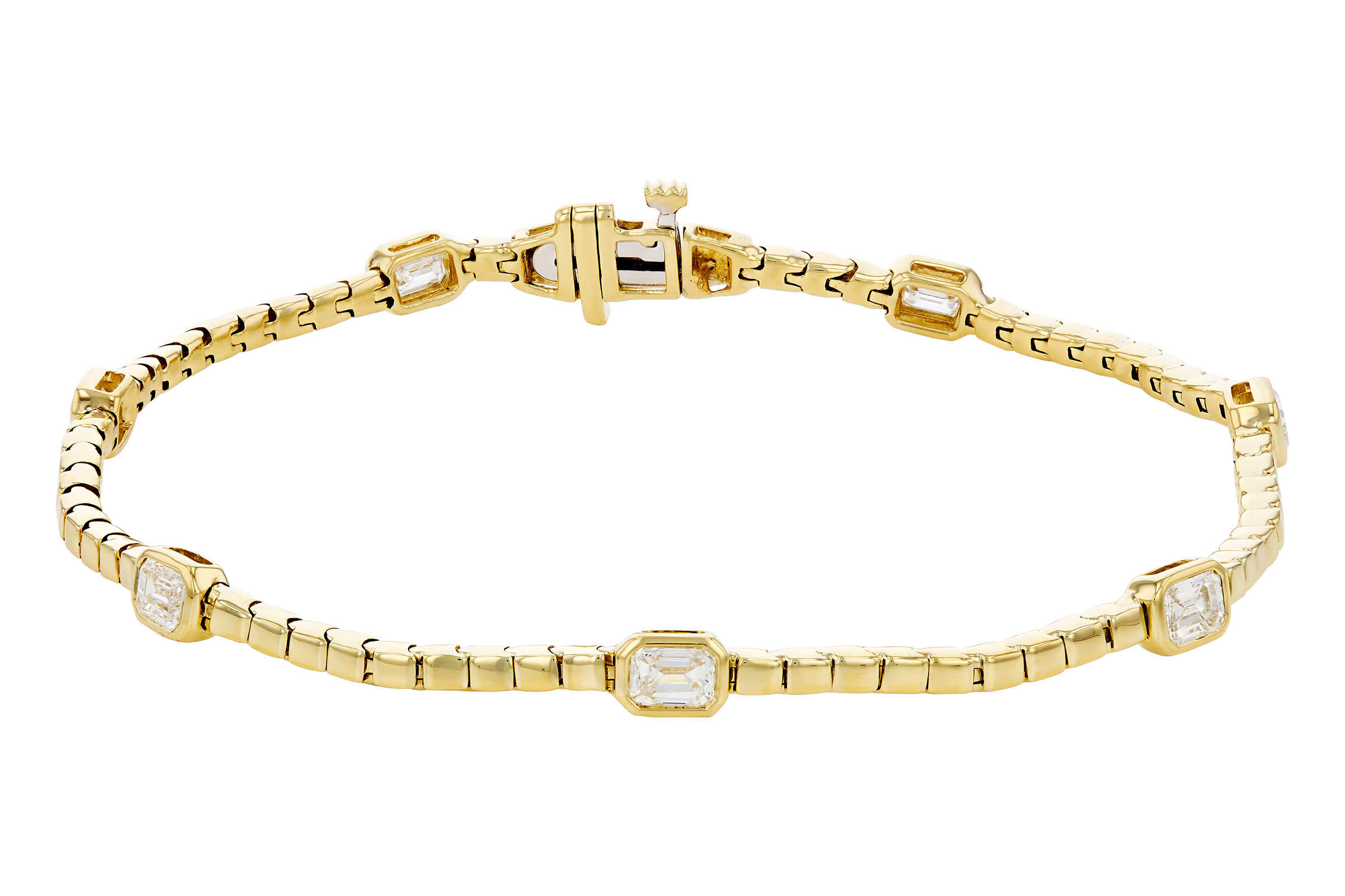 F330-38785: BRACELET 1.32 TW EMERALD CUT DIA (7")