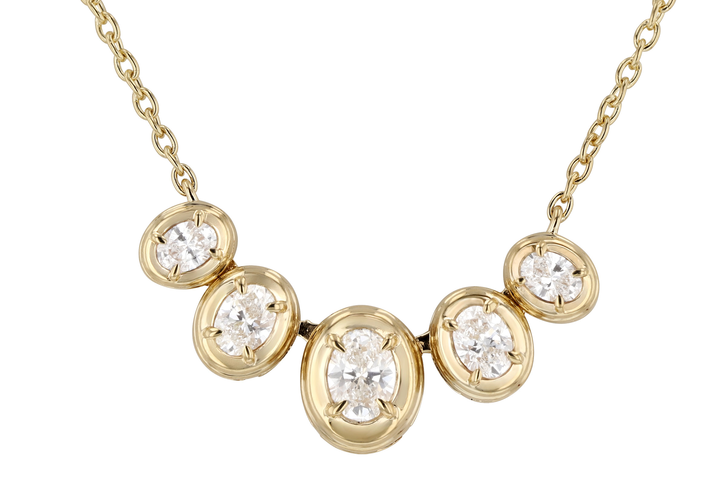F330-38813: NECKLACE .85 TW OVAL CUT DIA (18")