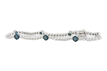 G243-10594: BRACELET .93 BLUE DIAS 1.62 TW