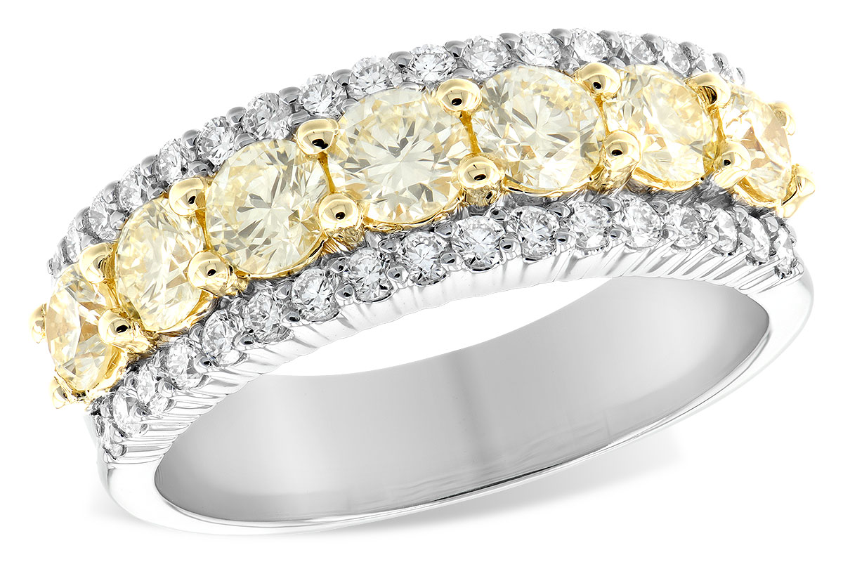 G243-12440: LDS DIA WED RG 1.20 YELLOW DIA 1.64 TW
