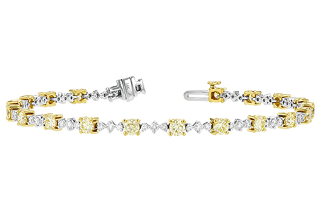 G243-15176: BRACELET 2.80 YELLOW DIA 4.01 TW