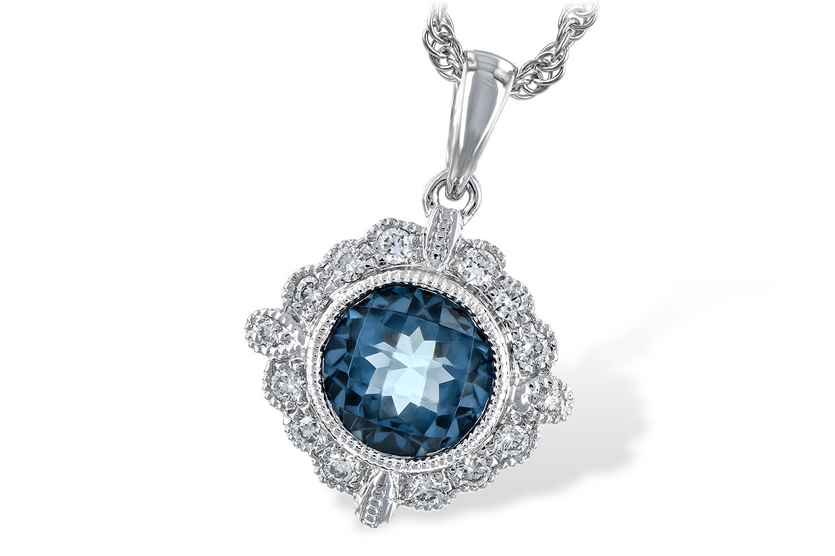 G244-03322: NECK .98 BLUE TOPAZ 1.10 TGW