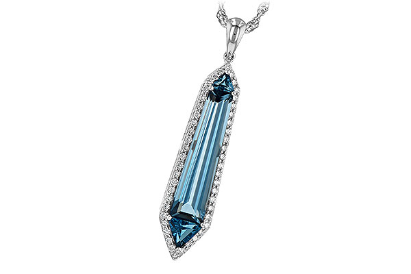 G244-91513: NECK 3.47 LONDON BLUE TOPAZ 3.70 TGW