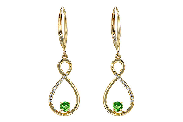 G327-64185: EARR .32 GREEN GARNET .40 TGW