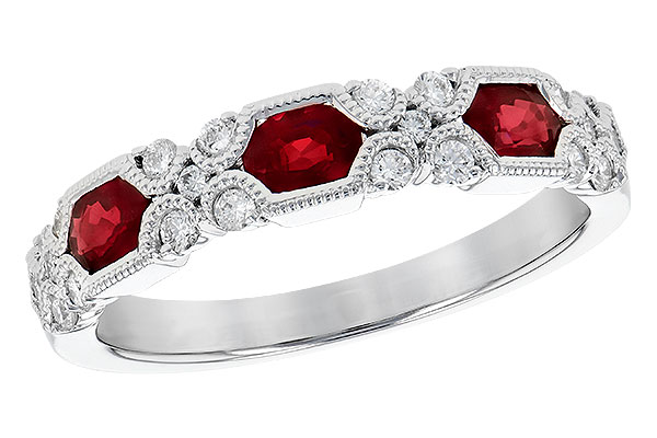 G327-67831: LDS WED RG .74 RUBY 1.00 TGW (4x3MM RUBY)