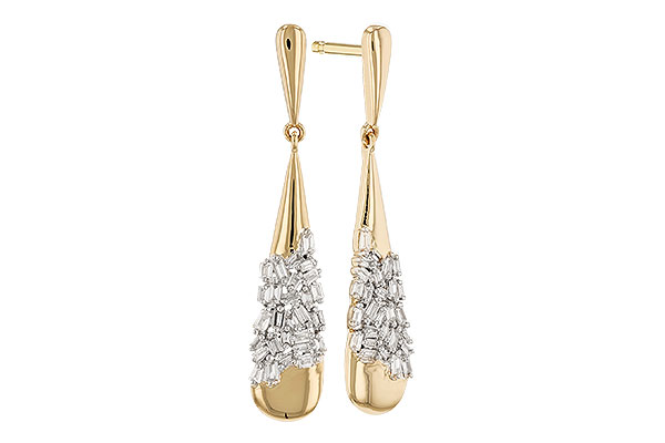 G328-59667: EARRINGS .20 TW BAGUETTE DIAS