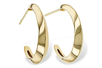 G329-47858: GOLD EARRINGS (25MM)