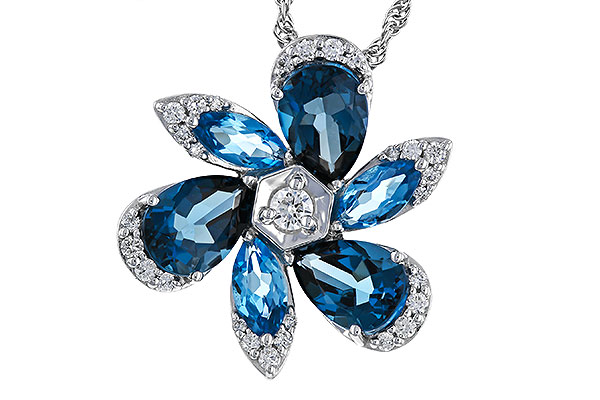 G329-49667: NECKLACE 3.03 BLUE TOPAZ 3.22 TGW