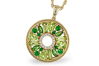G329-49676: NECKLACE 1.47 SEMI-PREC (PER & GR.GT) 1.52 TGW