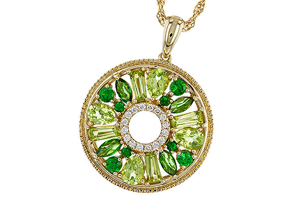 G329-49676: NECKLACE 1.47 SEMI-PREC (PER & GR.GT) 1.52 TGW