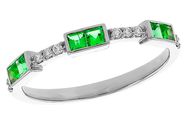 G329-50613: LDS WED RG .23 TW EMERALD .30 TGW