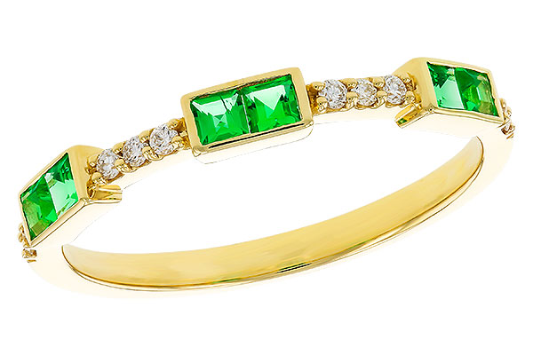 G329-50613: LDS WED RG .23 TW EMERALD .30 TGW