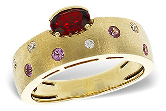 G329-52431: LDS RG .58 MULTI CLR (GAR & PINK SAPP) .66 TGW