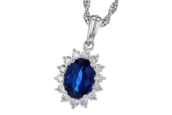 G329-53358: NECKLACE .85 SAPPHIRE 1.07 TGW (7x5MM SAPP)